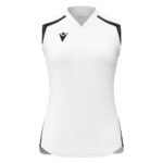 Tricou sport dama Macron Frostmoor, Alb / Negru - imagine 3