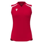 Tricou sport dama Macron Frostmoor, Rosu / Alb - imagine 3