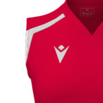 Tricou sport dama Macron Frostmoor, Rosu / Alb - imagine 5