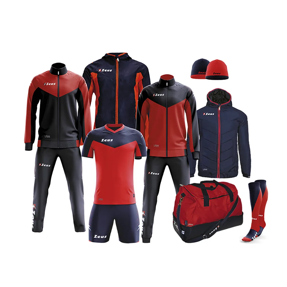 Set echipament sportiv 8 piese Zeus Ulysse, Bleumarin / Rosu - imagine 1