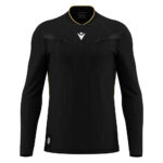 Tricou arbitru maneca lunga Macron Mendez Eco, Negru / Auriu - imagine 2