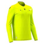 Tricou arbitru maneca lunga Macron Mendez Eco, Galben Fluo / Negru