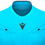 Tricou arbitru maneca lunga Macron Mendez Eco, Albastru Sky Fluo / Negru - imagine 5