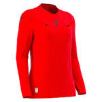 Tricou maneca lunga arbitru dama Macron Tess Eco, Rosu / Negru