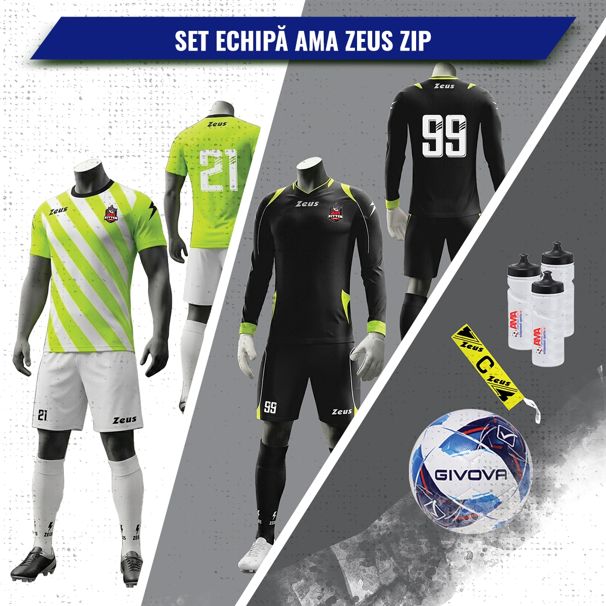 Set Echipa Fotbal Zeus Zip