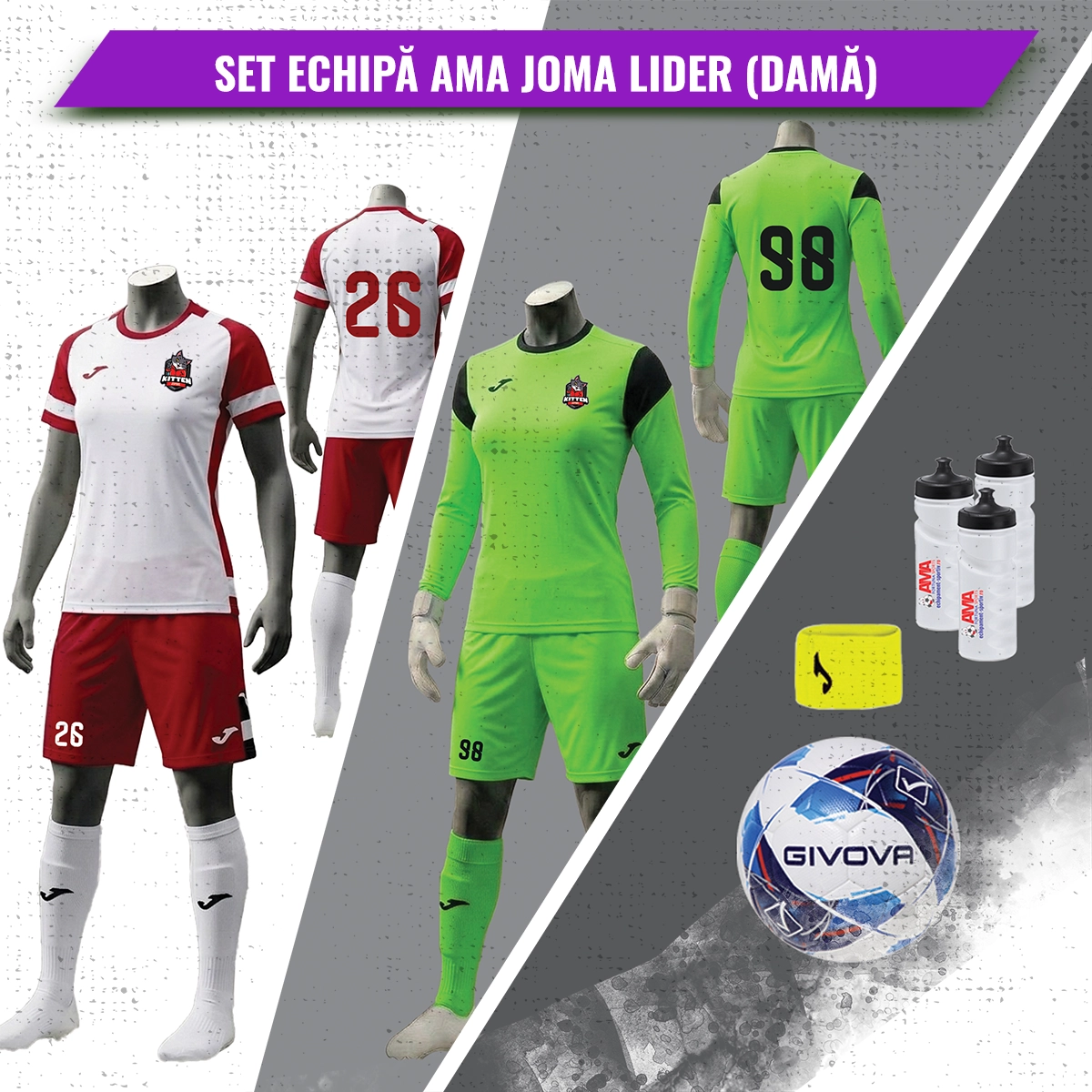Set complet echipa fotbal feminin AMA Joma Lider