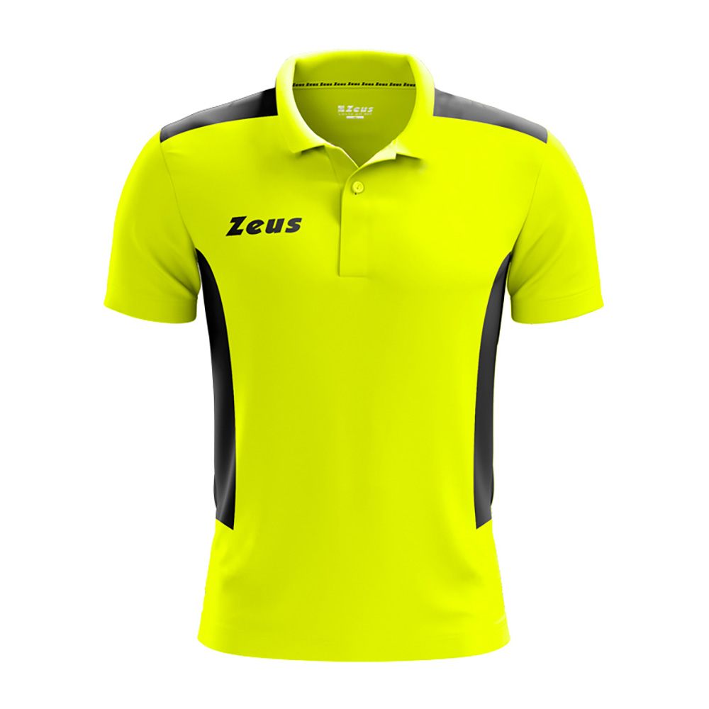 Tricou polo Zeus Start, Galben Fluo / Negru Tricou polo Zeus Start, Galben Fluo / Negru