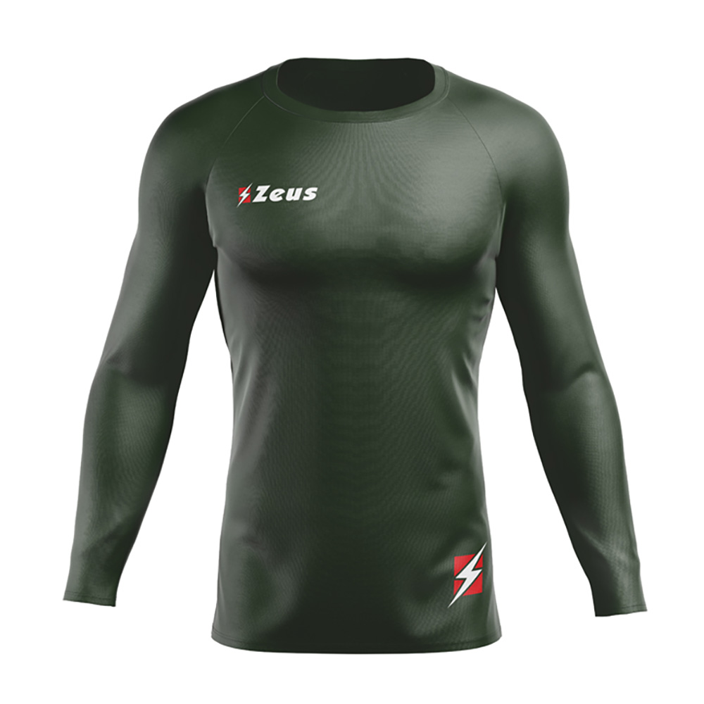 426_296_MAGLIA-FISIKO-ML-verde-militare-fronte Bluza elastica Zeus Fisiko, Verde militar - imagine 1